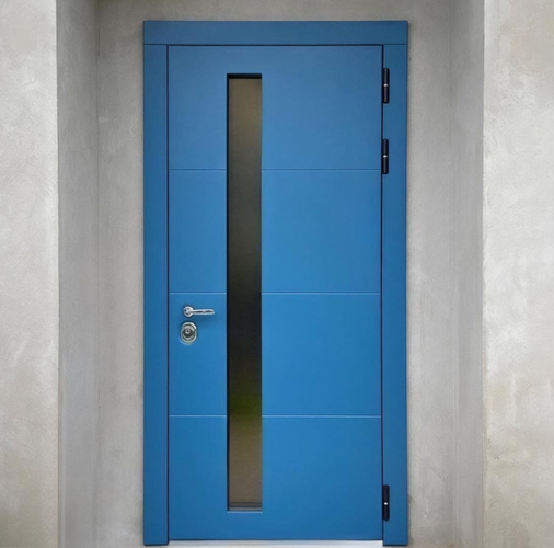 Синяя с узким стеклом