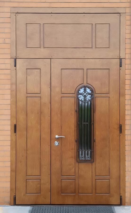 Полуторная дверь с фрамугой