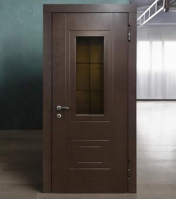 Коричневая с остеклением