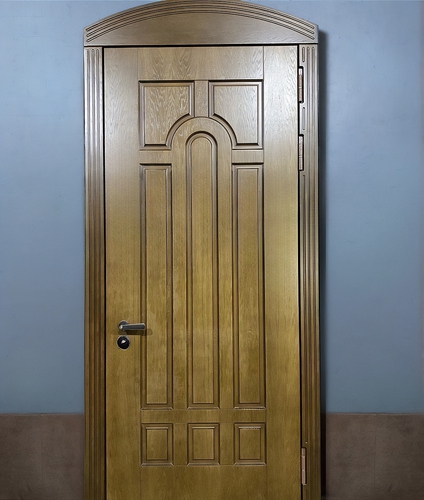 Дверь МДФ шпон с арочной вставкой